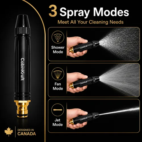 3-Mode Adjustable High-Pressure Washer Nozzle